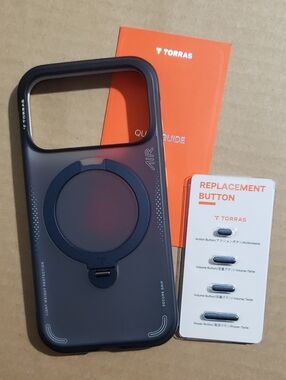 Torras Q3 Air 360 Spin Stand Case For iPhone 17 Pro 6.3", Blue